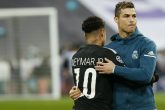 El brasileño Neymar con el Portugués Cristiano Ronaldo