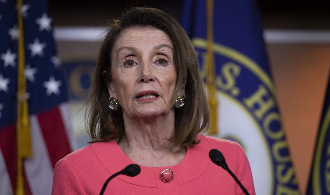 May 2, 2019 - Washington, DC, United States: House Speaker Nancy Pelosi, Democrat of California, speaks with reporters during her weekly news conference on Capitol Hill. Foto: Alex Edelman / Contacto Automatico / CNP / Polaris