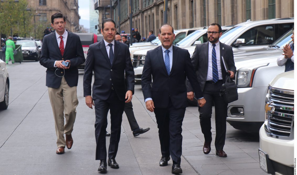 Ciudad de México, 4 de febrero de 2020. Los Gobernadores del PAN sostienen una comida con el Presidente Andrés Manuel López Obrador en Palacio Nacional, para definir la coordinación de sus estados con el Gobierno federal en materia de salud.