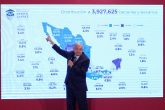 CIUDAD DE MÉXICO, 11JUNIO2020.- Andrés Manuel López Obrador, presidente de México, encabezó la conferencia de prensa matutina en compañía de Arturo Herrera, secretario de Hacienda y Créditos Público; Esteban Moctezuma Barragán, secretario de Educación Pública, y Leticia Ánimas, coordinadora nacional de Becas para el Bienestar Benito Juárez, para dar detalles de las modificaciones a la ley federal que permite a los menores de 18 años abrir cuentas bancarias para recibir las becas que el gobierno federal otorga. FOTO: GALO CAÑAS /CUARTOSCURO.COM