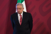 CIUDAD DE MÉXICO, 08JUNIO2020.- Andrés Manuel López Obrador, Presidente de México, encabezó la conferencia matutina en Palacio Nacional. Lo acompañaron Luis María Alcalde Luján, secretaria del Trabajo y Previsión Social, y Ricardo Sheffield Padilla, titular de la Profeco. FOTO: MOISÉS PABLO/CUARTOSCURO.COM