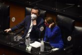 CIUDAD DE MÉXICO, 12AGOSTO2020.- Sesión de la Comisión Permanente, realizada en el Salón de Plenos de la Cámara de Senadores. FOTO: MARIO JASSO /CUARTOSCURO.COM