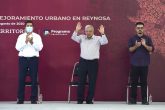 REYNOSA, TAMAULIPAS, 28AGOSTO2020.- Andrés Manuel López Obrador, Presidente de México, durante el recorrido por los trabajos del programa “Mejoramiento Urbano” en Reynosa. El jefe del Ejecutivo estuvo acompañando: Francisco García Cabeza de Vaca, Gobernador de Tamaulipas; Román Meyer Falcón, secretario de Desarrollo Agrario, Territorial y Urbano; Maki Ortíz Domínguez, presidenta municipal de Reynosa y Jesús Ramírez Cuevas, Coordinador general de Comunicación Social y vocero de la Presidencia. FOTO: PRESIDENCIA /CUARTOSCURO.COM