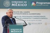 ZACATECAS, ZACATECAS, 20AGOSTO2020.- Andrés Manuel López Obrador, Presidente de México, presidIó el "Rescate del campo y autosuficiencia alimentaria. Avance en Programas Prioritarios: Precios de Garantía y Canasta Básica". Lo acompañaron Alejandro Tello Cristerna, Gobernador del Estado de Zacatecas; Miguel García Winder, Subsecretario de Agricultura; Ignacio Ovalle Fernández, Director General de Seguridad Alimentaria Mexicana (SEGALMEX); Miguel Carrillo – Villareal, Director de Planeación de Garantía y Estímulos y Ulises Mejía Haro, Presidente Municipal de Zacatecas, Zacatecas. FOTO: PRESIDENCIA/CUARTOSCURO.COM