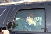 14 November 2020, US, Washington: US President Donald Trump sits inside his car during a protest at Freedom Plaza under the slogan "Make America Great Again" (MAGA) to demonstrate against the alleged manipulation of election results. Photo: Niyi Fote/TheNEWS2 via ZUMA Wire/dpa