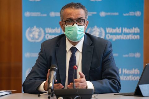 El director general de la Organización Mundial de la Salud (OMS), Tedros Adhanom Ghebreyesus, durante la reunión del Comité de Emergencias de la OMS