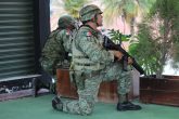 Efectivos del Ejército enfrentan a presuntos integrantes del Cártel Jalisco Nueva Generación en el Fraccionamiento La Gloria, en el municipio de Tuxtla Gutiérrez, en dónde se presume fue ejecutado el hijo de Gilberto Rivera Amarillas, Tío Gil. Foto: Cuartoscuro