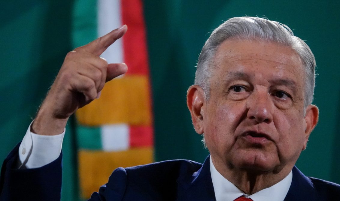 CIUDAD DE MÉXICO, 20AGOSTO2021.- Andrés Manuel López Obrador, presidente de México, encabezó la conferencia de prensa matutina donde se expuso el informe de seguridad. En el acto, participaron Rosa Icela Rodríguez, secretaria de Seguridad y Protección Ciudadana; Rafael Ojeda, secretario de Marina; Luis Cresencio Sandoval, secretario de la Defensa Nacional, y Luis Rodríguez Bucio, comandante de la Guardia Nacional. FOTO: GALO CAÑAS/CUARTOSCURO.COM