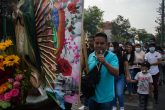 Trabajadores de la industria de la musica durante su caminata a la Basílica de Guadalupe. Foto: Cuartoscuro