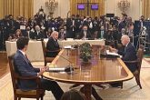 CIUDAD DE MÉXICO, 18NOVIEMBRE2021.- Justin Trudeau, presidente de Candá; Andrés Manuel López Obrador, Presidente de México, y Joe Biden, Presidente de Estados Unidos, sostuvieron un encuentro en la Casa Blanca. FOTO: PRESIDENCIA/CUARTOSCURO.COM