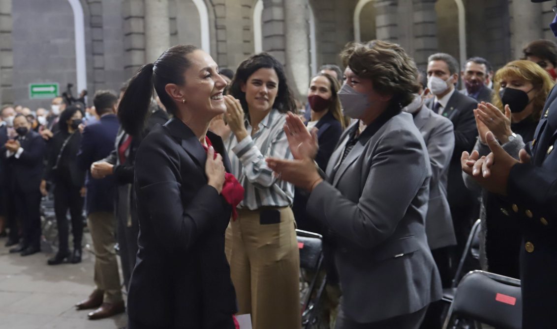 CIUDAD DE MÉXICO, 08DICIEMBRE2021.- Claudia Sheinbaum Pardo, Jefa de Gobierno, durante su informe denominado "Rendición de Cuentas 3 Años de Gobierno", en el Palacio de Minería. FOTO: GOBIERNO DE LA CIUDAD DE MÉXICO/CUARTOSCURO.COM