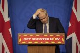 04 January 2022, United Kingdom, London: UK Prime Minister Boris Johnson attends a media briefing in Downing Street on the latest updates regarding the coronavirus situation across the country. Photo: Jack Hill/The Times/PA Wire/dpa