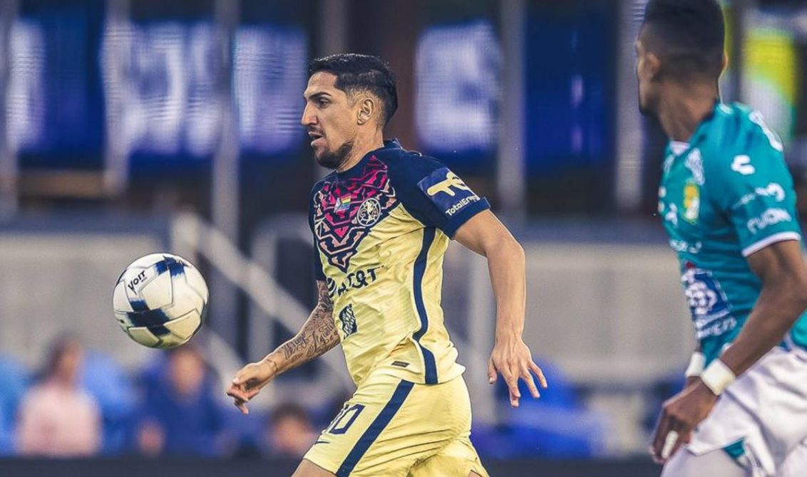 El chileno Diego Valdés anotó un par de goles ayer para América ante León, en el estadio de los Earthquakes de la MLS, en San José, California. Foto: Tomada de Internet